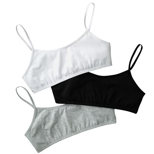 Girls Maidenform 3pk. Crop Bras