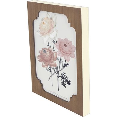 Framed Floral Box Top Wall Art 2-piece Set