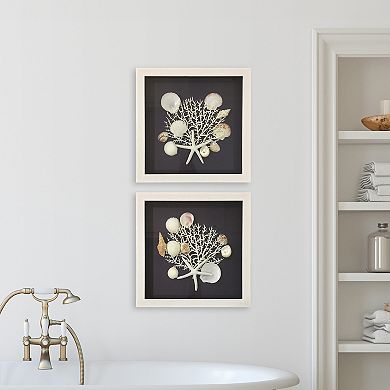 Seashell Shadowboxes Wall Decor 2-piece Set