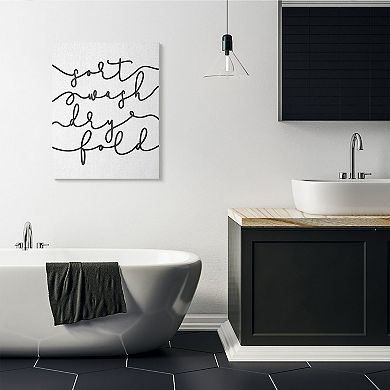 Stupell Home Decor Sort Wash Dry Fold Laundry Canvas Wall Art