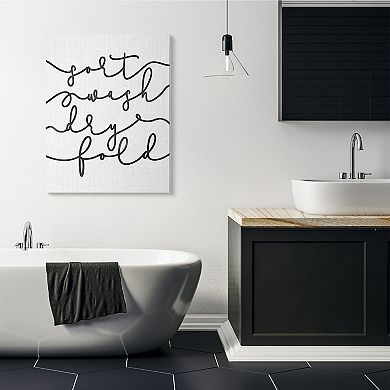 Stupell Home Decor Sort Wash Dry Fold Laundry Canvas Wall Art