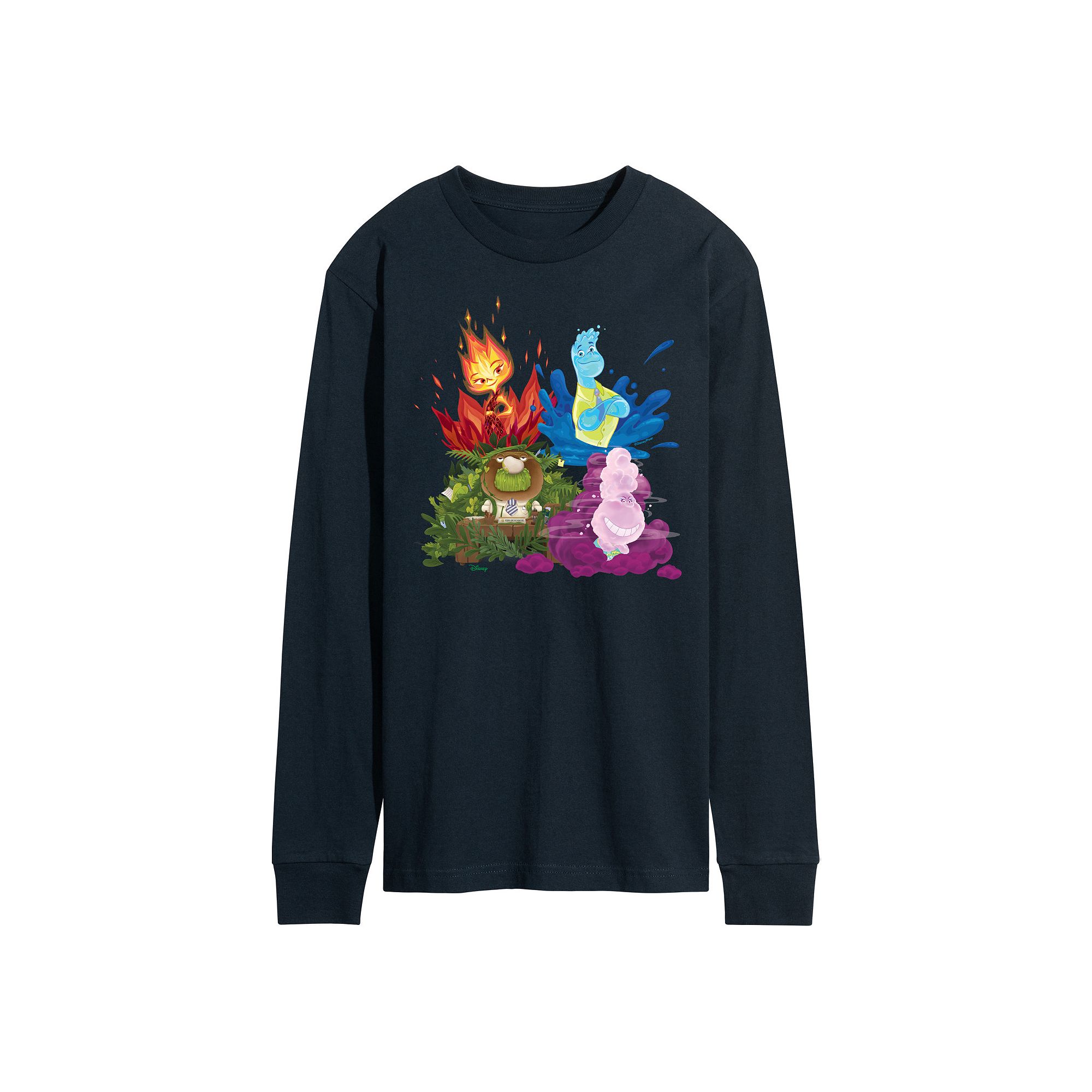 Disneys Elemental Mens Group Long Sleeve, Size: Small, Blue