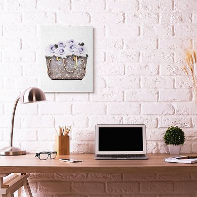 Stupell Home Decor Purple Flower Purse Canvas Wall Art