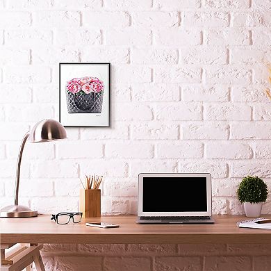 Stupell Home Decor Pink Flower Purse Framed Wall Art