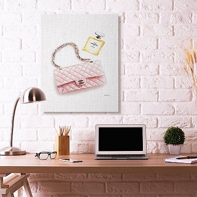 Stupell Home Decor Pink Purse Canvas Wall Art