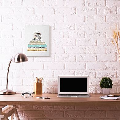 Stupell Home Decor Bookstack Fashion Canvas Wall Art