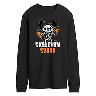 Disney's Lilo & Stitch Men's Skeleton Squad Long Sleeve Tee