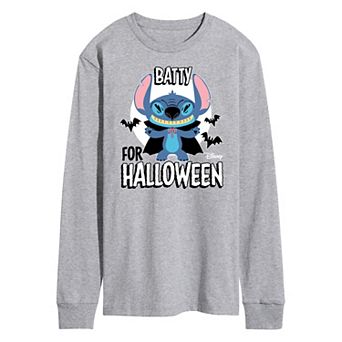 Disney's Lilo & Stitch Men's Batty For Halloween Long Sleeve Tee