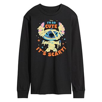 Disney's Lilo & Stitch Men's So Cute Its Scary Long Sleeve Tee