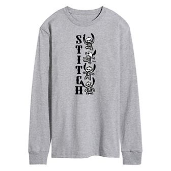Disney's Lilo & Stitch Men's Skeletons Long Sleeve Tee