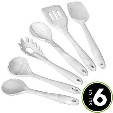 mDesign Silicone Kitchen Utensil Set - 6 Pieces