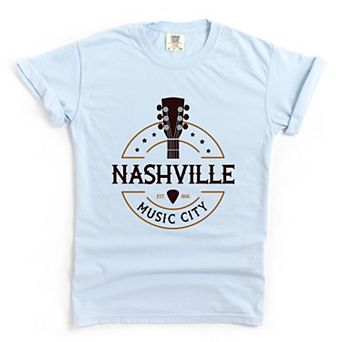 Simply Sage Market Nashville Music City Guitar Garment Dyed Tee