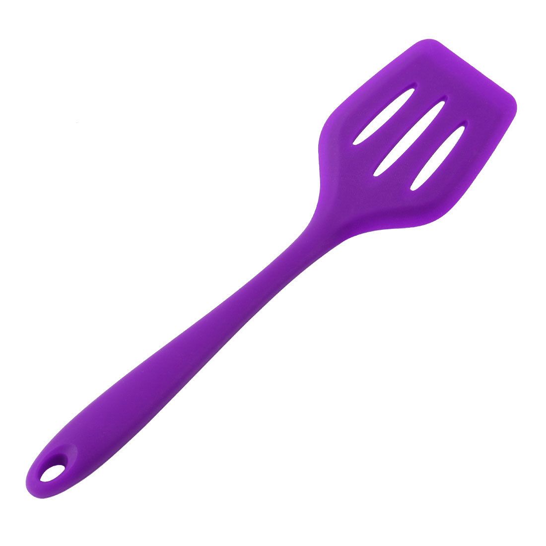 Small Silicone Turner High Heat Resistant Slotted Spatula Silicone Spatula  Turner Slotted Fish Turner Spatula Set Flipper Mini Serving Spatula for  Cooking, 8 inch, Purple 