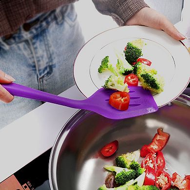 Silicone Slotted Turner Heat Resistant Non Stick for Cooking Baking