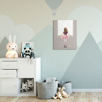 Stupell Home Decor Little Ballerina Butterfly Canvas Wall Art