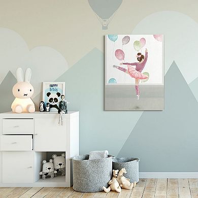 Stupell Home Decor Jumping Ballerina Canvas Wall Art