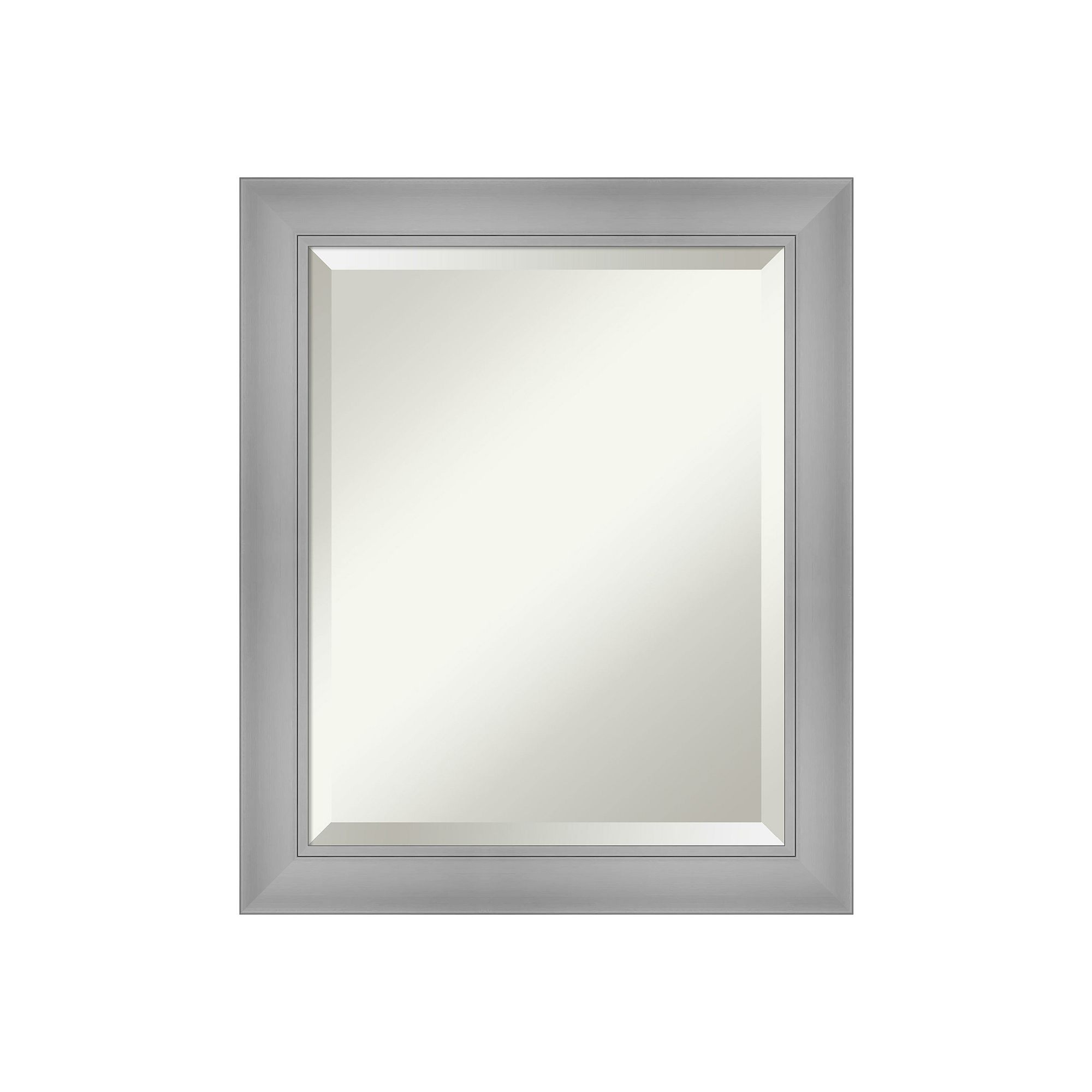 Amanti Art Flair Polished Framed Bathroom Vanity Wall Mirror - Size: 24X24,