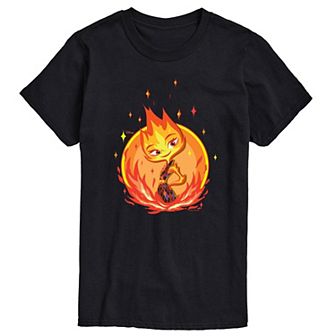 Disney's Elemental Big & Tall Ember Badge Graphic Tee