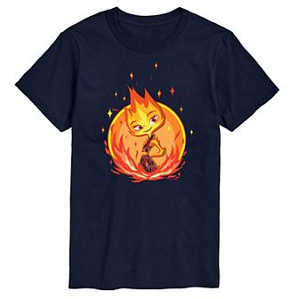 Disney's Elemental Big & Tall Ember Badge Graphic Tee