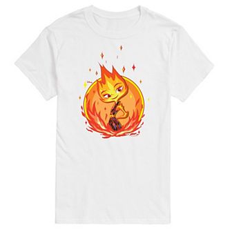Disney's Elemental Big & Tall Ember Badge Graphic Tee