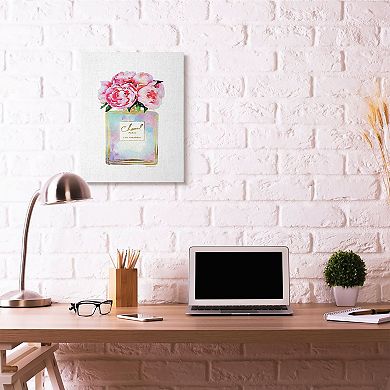 Stupell Home Decor Pink Flower Perfume Canvas Wall Art