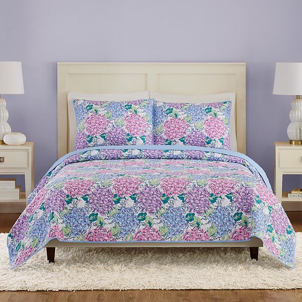 Vera Bradley Happy Hydrangea Quilt & Shams Set