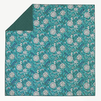 Vera Bradley Peacock Garden Quilt & Shams Set