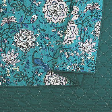 Vera Bradley Peacock Garden Quilt & Shams Set