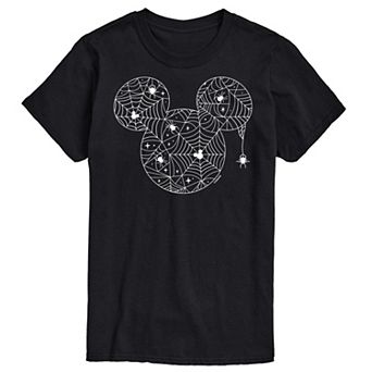 Disney's Mickey Mouse & Friends Big & Tall Mickey Head Spider Web Graphic Tee