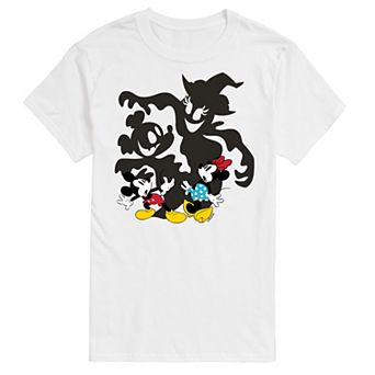 Disney's Mickey Mouse & Friends Big & Tall Mickey Minnie Scared Shadows Graphic Tee