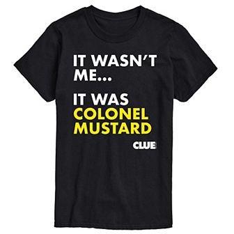 Big & Tall Clue It Was Colonel Mustard Graphic Tee