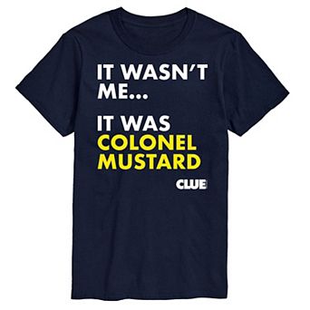 Big & Tall Clue It Was Colonel Mustard Graphic Tee