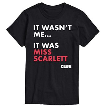 Big & Tall Clue It Was Miss Scarlett Graphic Tee