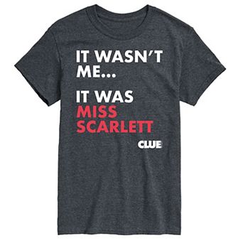 Big & Tall Clue It Was Miss Scarlett Graphic Tee
