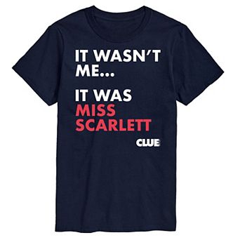 Big & Tall Clue It Was Miss Scarlett Graphic Tee