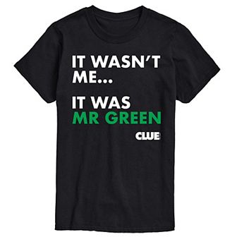 Big & Tall Clue It Was Mr Green Graphic Tee