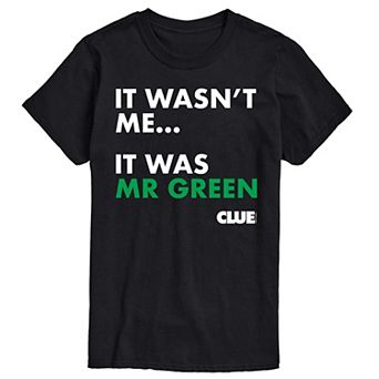 Big & Tall Clue It Was Mr Green Graphic Tee