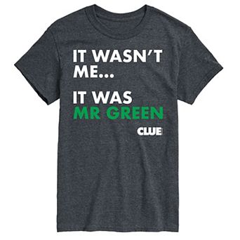 Big & Tall Clue It Was Mr Green Graphic Tee