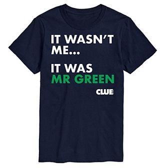 Big & Tall Clue It Was Mr Green Graphic Tee