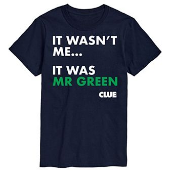 Big & Tall Clue It Was Mr Green Graphic Tee