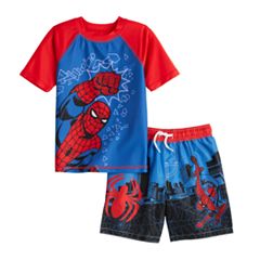 Marvel Spider-Man Big Boys Swim Trunks Bathing Suit Black 14-16