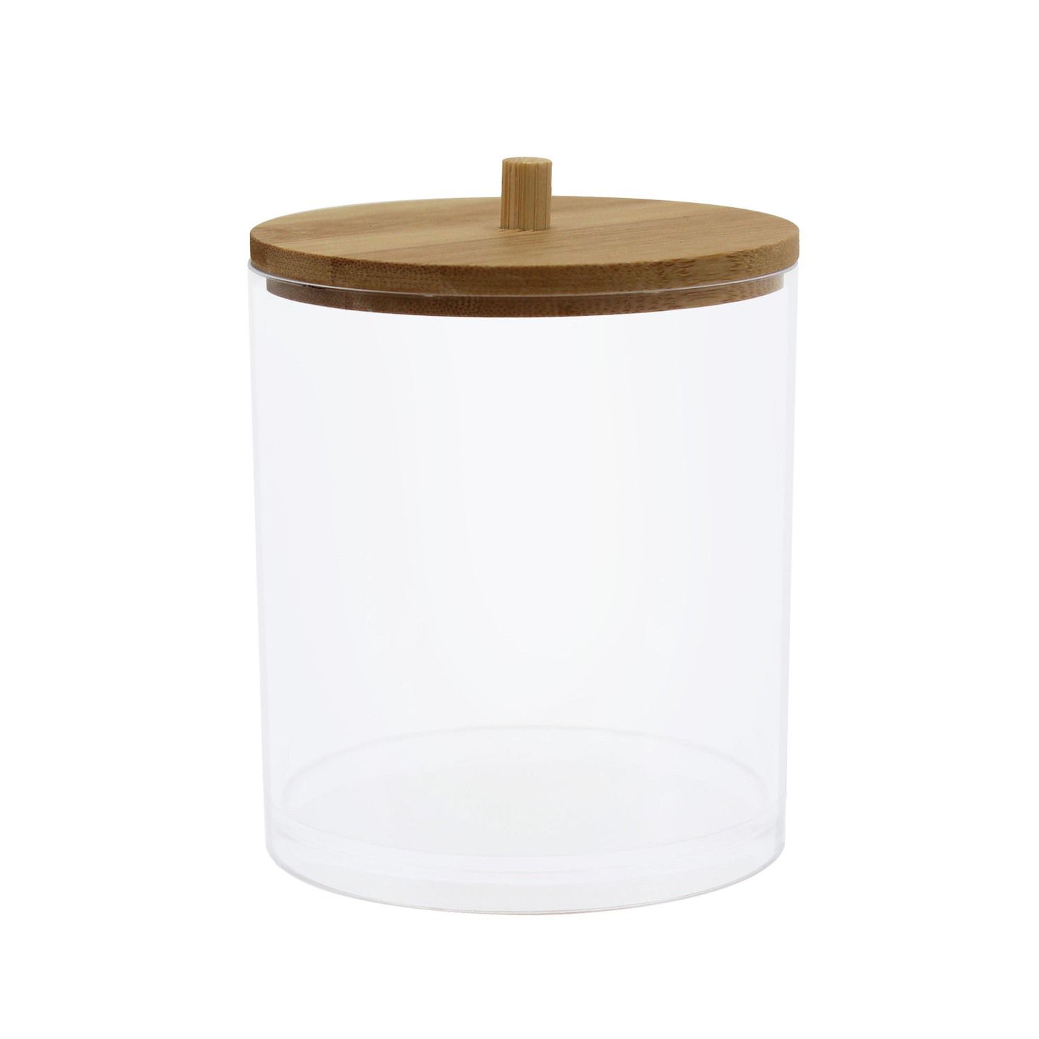 Glass Vanity Canisters with Gold Lids, Mason Jar Bathroom Set (3