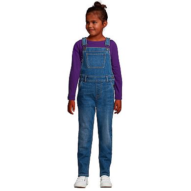 Girls 2-16 Lands' End Iron Knee Denim Overalls