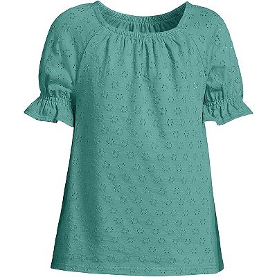 Lands end ruffle t shirt dress best sale