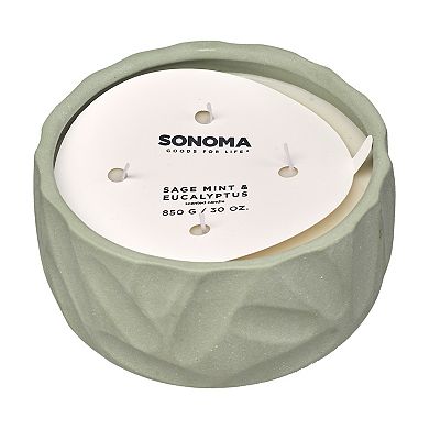 Sonoma Goods For Life® Sage Mint & Eucalyptus 25-oz. Oversized Debossed Candle