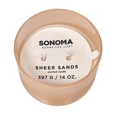Sonoma Goods For Life® Sheer Sands 14-oz. Sandblasted Glass Decorative Candle