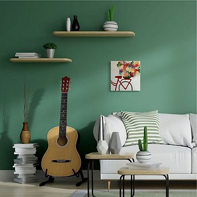 Stupell Home Decor Bicycle Seat Bouquet Canvas Wall Art