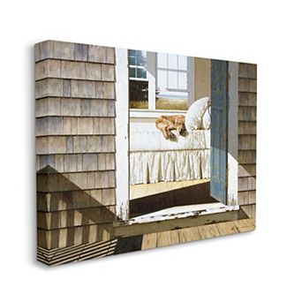 Stupell Home Decor Dog Nap at Cape House Coastal Wall Art