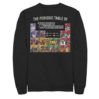 Big & Tall Transformers The Periodic Table Fleece Sweatshirt