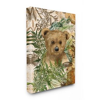 Stupell Home Decor Bear Cub Canvas Wall Art
